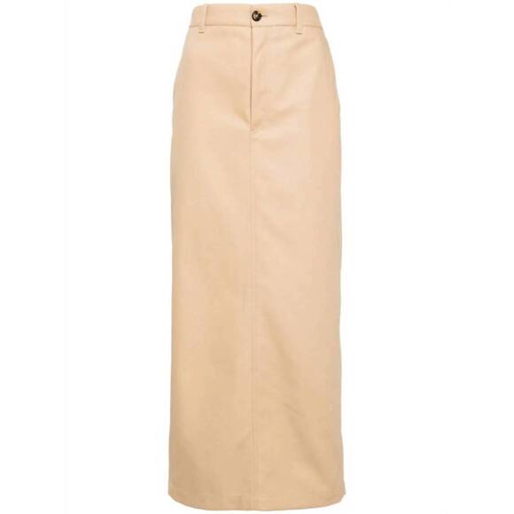 NEW WARDROBE.NYC drill column skirt in khaki - Picture 5 of 5
